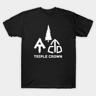 Triple Crown Thru-Hiking White Text T-Shirt